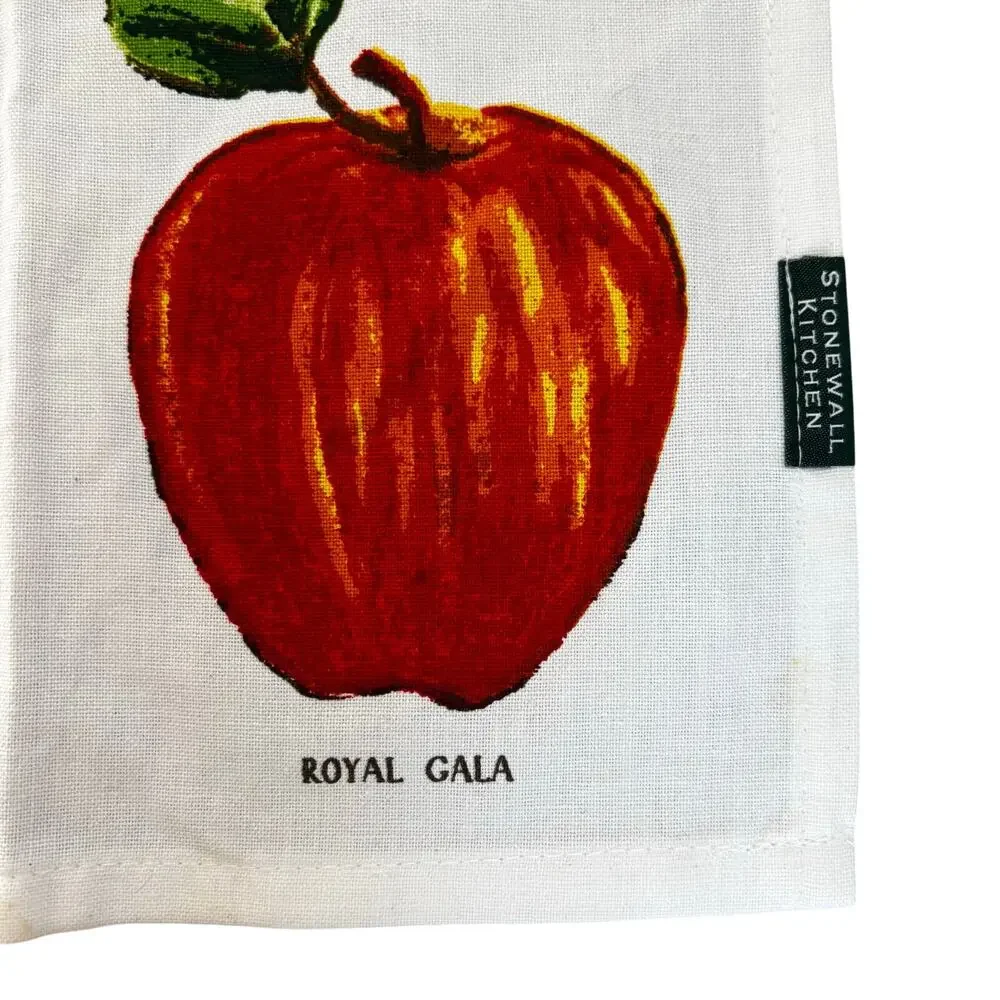 Stonewall Kitchen Botanical Apples tea towel cotton rectangle chefs cloth